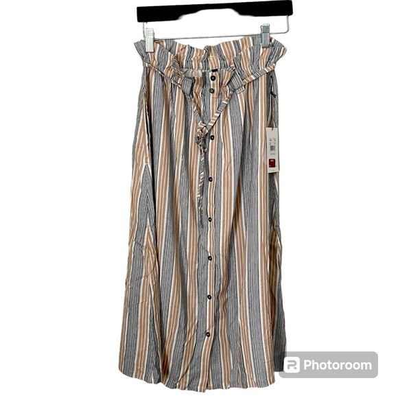 RVCA Oslo Striped Midi Skirt Small - Picture 2 of 7